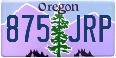OR license plate 875JRP
