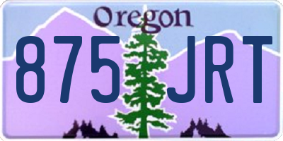 OR license plate 875JRT