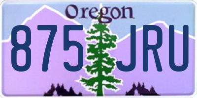 OR license plate 875JRU
