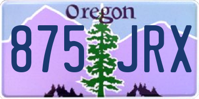 OR license plate 875JRX