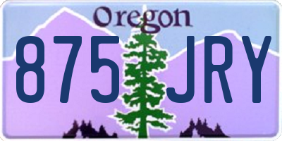 OR license plate 875JRY