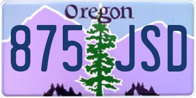 OR license plate 875JSD