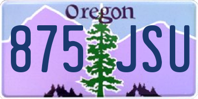 OR license plate 875JSU