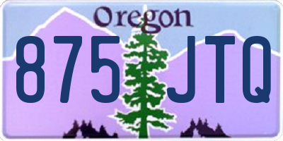 OR license plate 875JTQ
