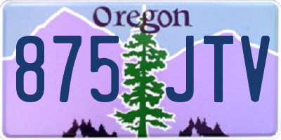 OR license plate 875JTV