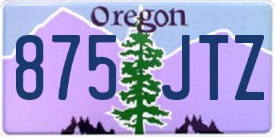 OR license plate 875JTZ