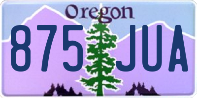 OR license plate 875JUA