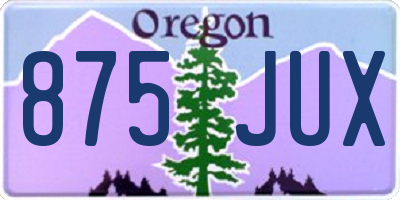 OR license plate 875JUX