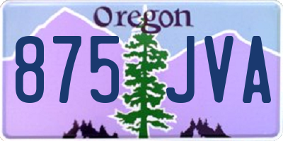 OR license plate 875JVA