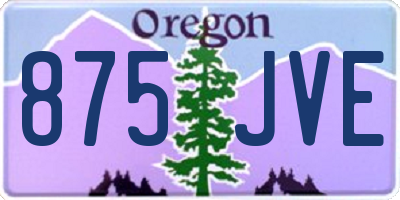 OR license plate 875JVE