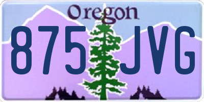 OR license plate 875JVG