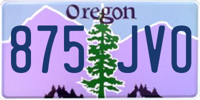 OR license plate 875JVO