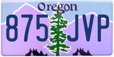 OR license plate 875JVP