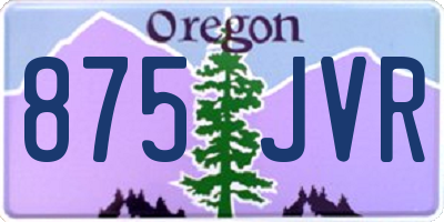 OR license plate 875JVR
