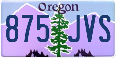 OR license plate 875JVS