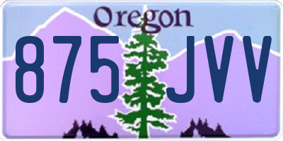 OR license plate 875JVV