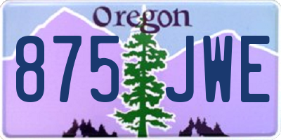OR license plate 875JWE