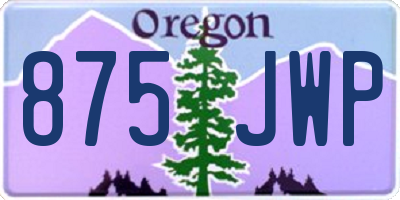 OR license plate 875JWP