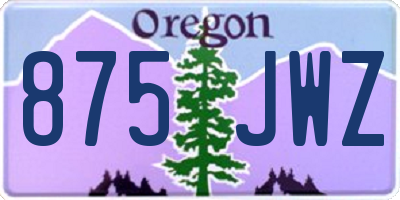 OR license plate 875JWZ