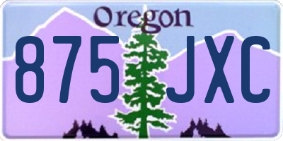 OR license plate 875JXC
