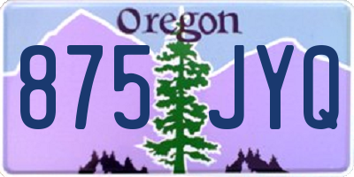 OR license plate 875JYQ