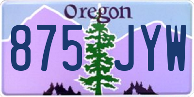 OR license plate 875JYW