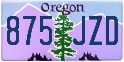 OR license plate 875JZD