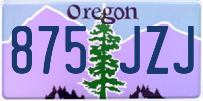 OR license plate 875JZJ