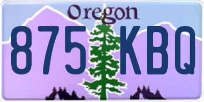 OR license plate 875KBQ