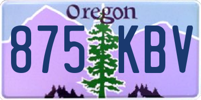 OR license plate 875KBV