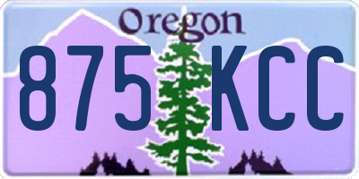 OR license plate 875KCC