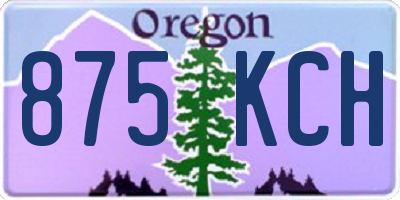 OR license plate 875KCH