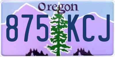 OR license plate 875KCJ