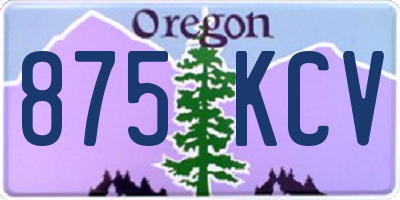OR license plate 875KCV
