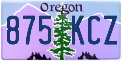 OR license plate 875KCZ