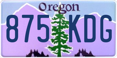 OR license plate 875KDG