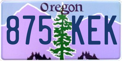 OR license plate 875KEK
