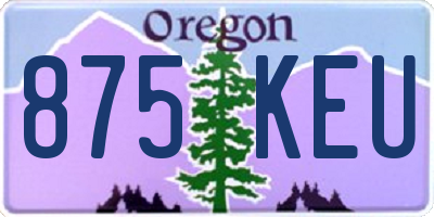OR license plate 875KEU