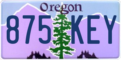 OR license plate 875KEY