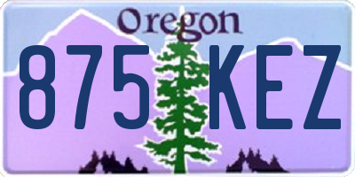OR license plate 875KEZ