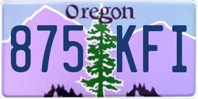 OR license plate 875KFI