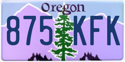 OR license plate 875KFK