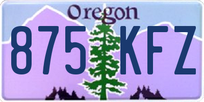 OR license plate 875KFZ