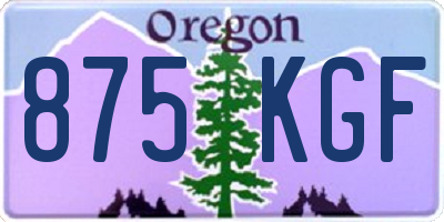 OR license plate 875KGF