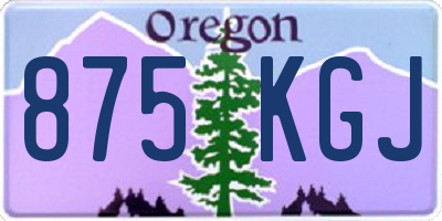 OR license plate 875KGJ