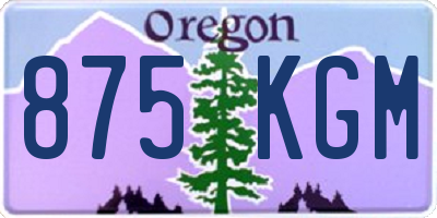 OR license plate 875KGM