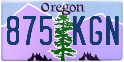 OR license plate 875KGN
