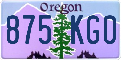 OR license plate 875KGO