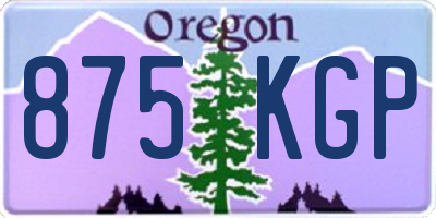 OR license plate 875KGP