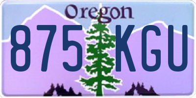 OR license plate 875KGU